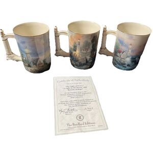 Bradford Exchange Thomas Kincade Mug Set Of 3
